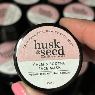 Unlock the secret to calmer, soothed skin with our innovative face mask. - Husk & Seed