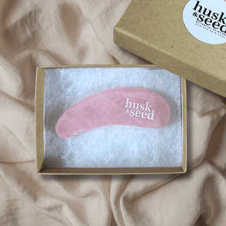 Rose Quartz Gua Sha Facial Tool - 50% off Introductory Offer - Husk & Seed