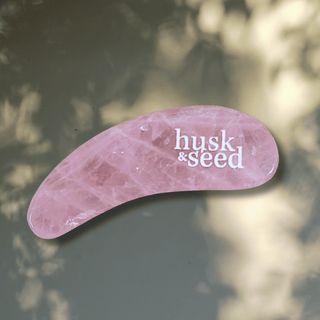 Rose Quartz Gua Sha Facial Tool - 50% off Introductory Offer - Husk & Seed