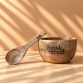 Wooden Treatment Bowl & Spoon Set