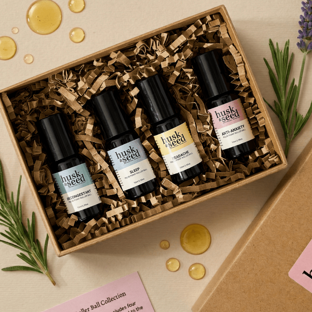 Aromatherapy Rollerball Gift Set (Save 18%) - Husk & Seed