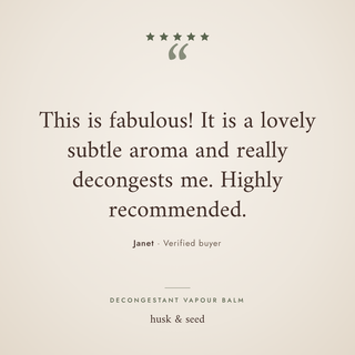 Customer review of Decongestant Vapour Balm