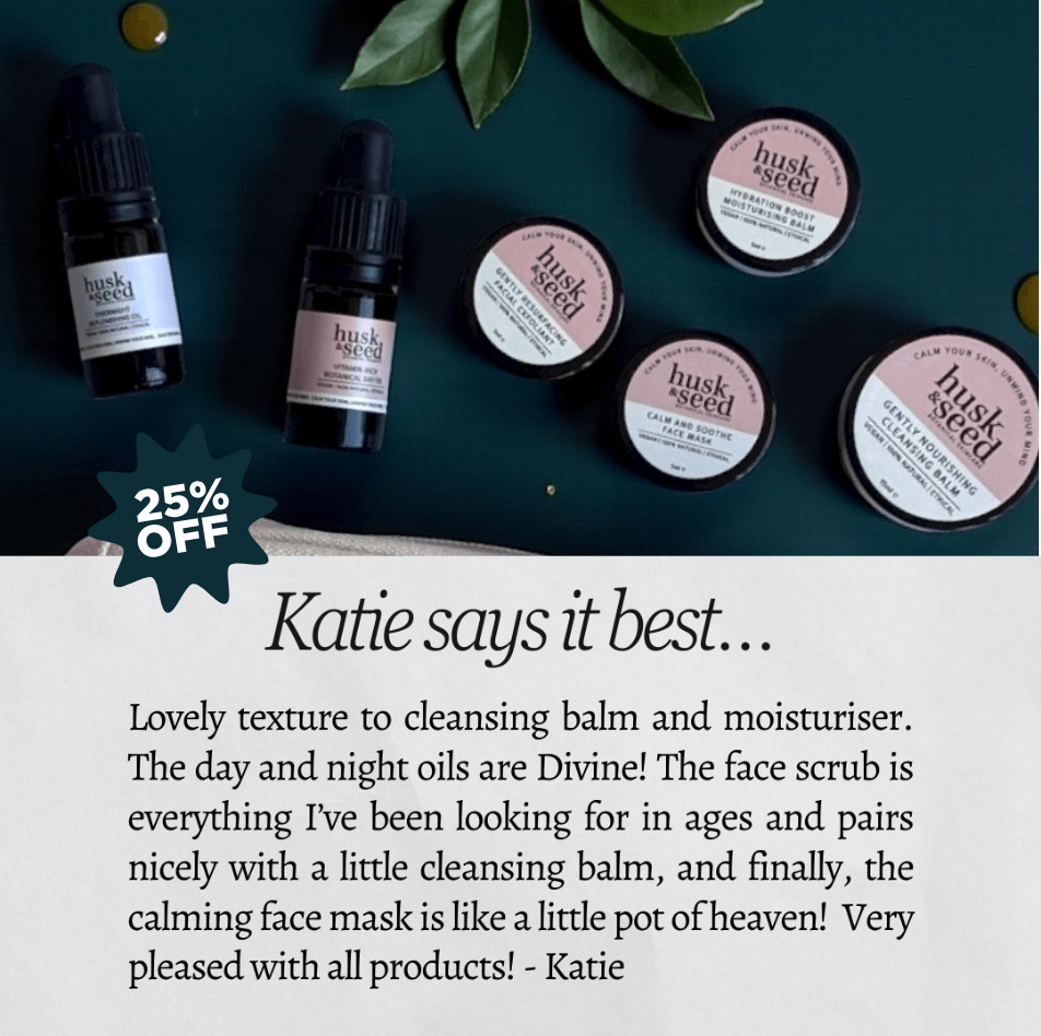 Husk & Seed Skincare Discovery Set 25% off + Free UK Shipping - Husk & Seed
