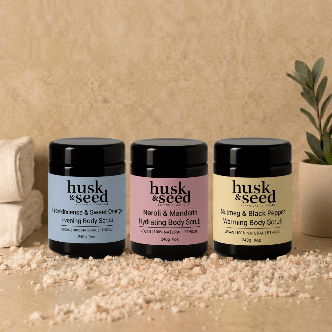 Mineral - rich Aromatherapy Body Scrubs - Husk & Seed