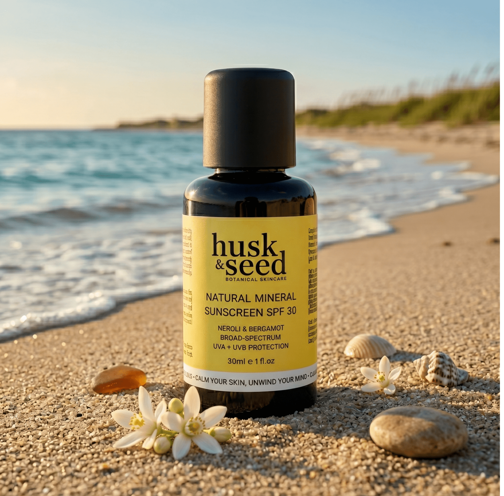 Natural Mineral Sunscreen SPF 30 (Neroli) - Husk & Seed