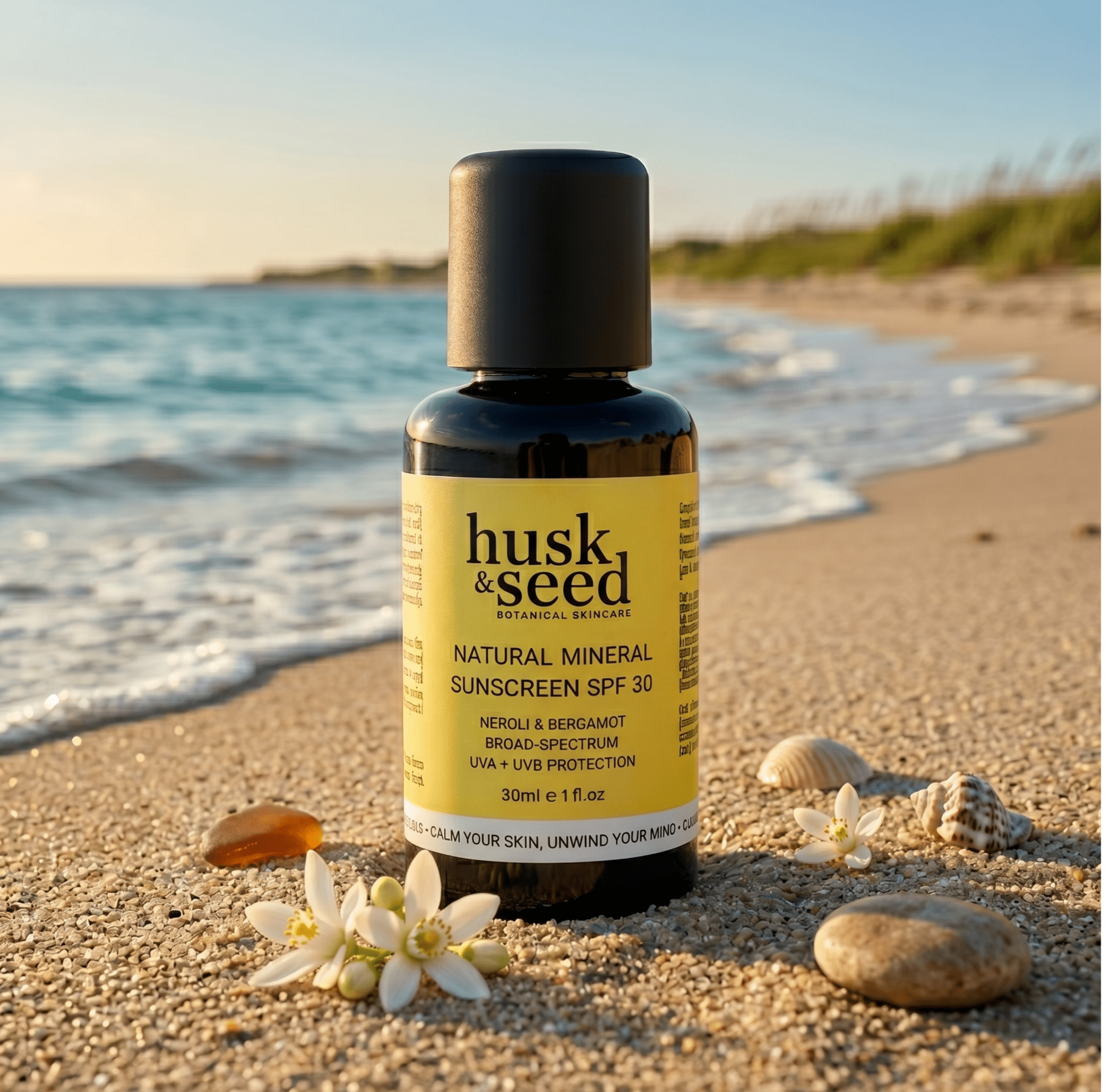 Natural Mineral Sunscreen SPF 30 (Neroli) - Husk & Seed