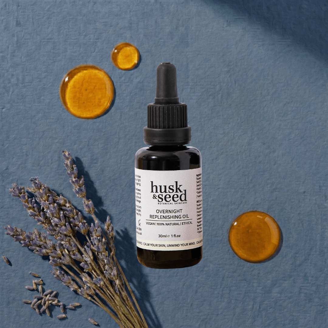 Overnight Replenishing Oil botanical waterless formula freshly hand-crafted weekly made in UK calm your skin unwind your mind