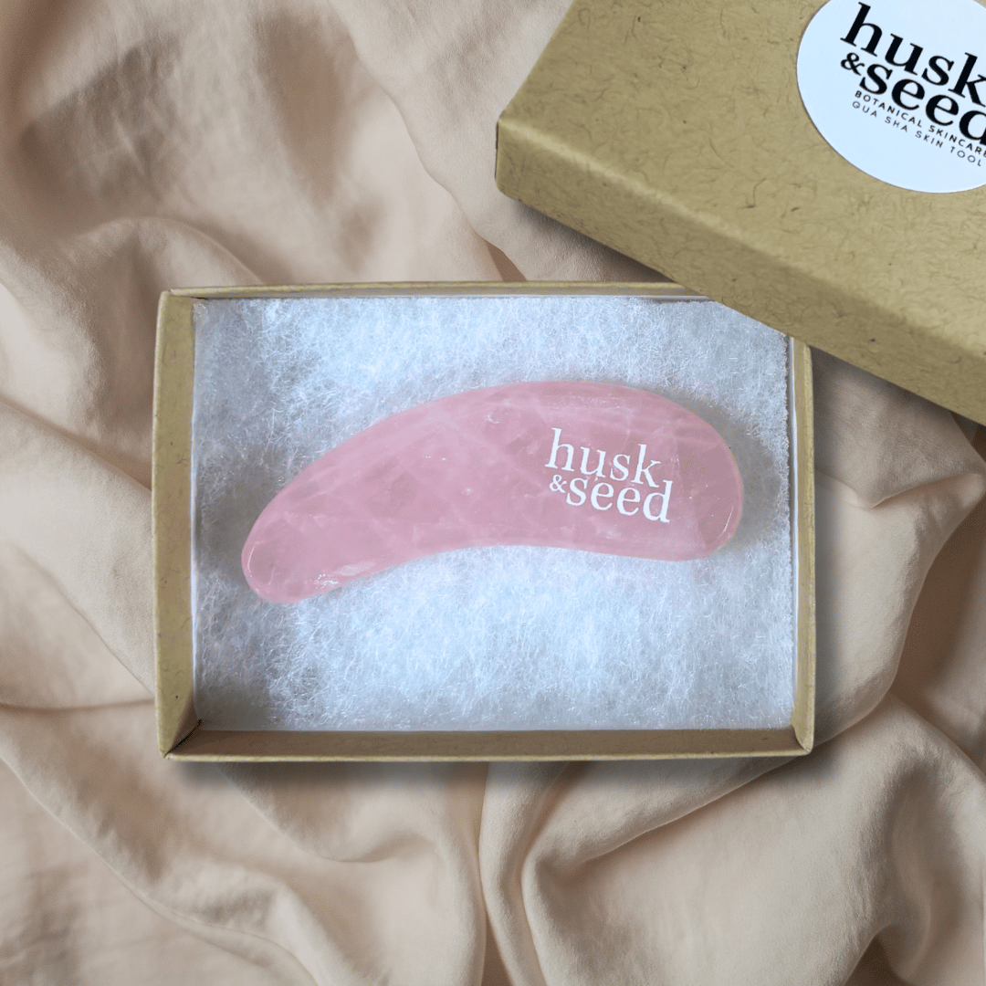 Rose Quartz Gua Sha Facial Tool - 50% off Introductory Offer - Husk & Seed