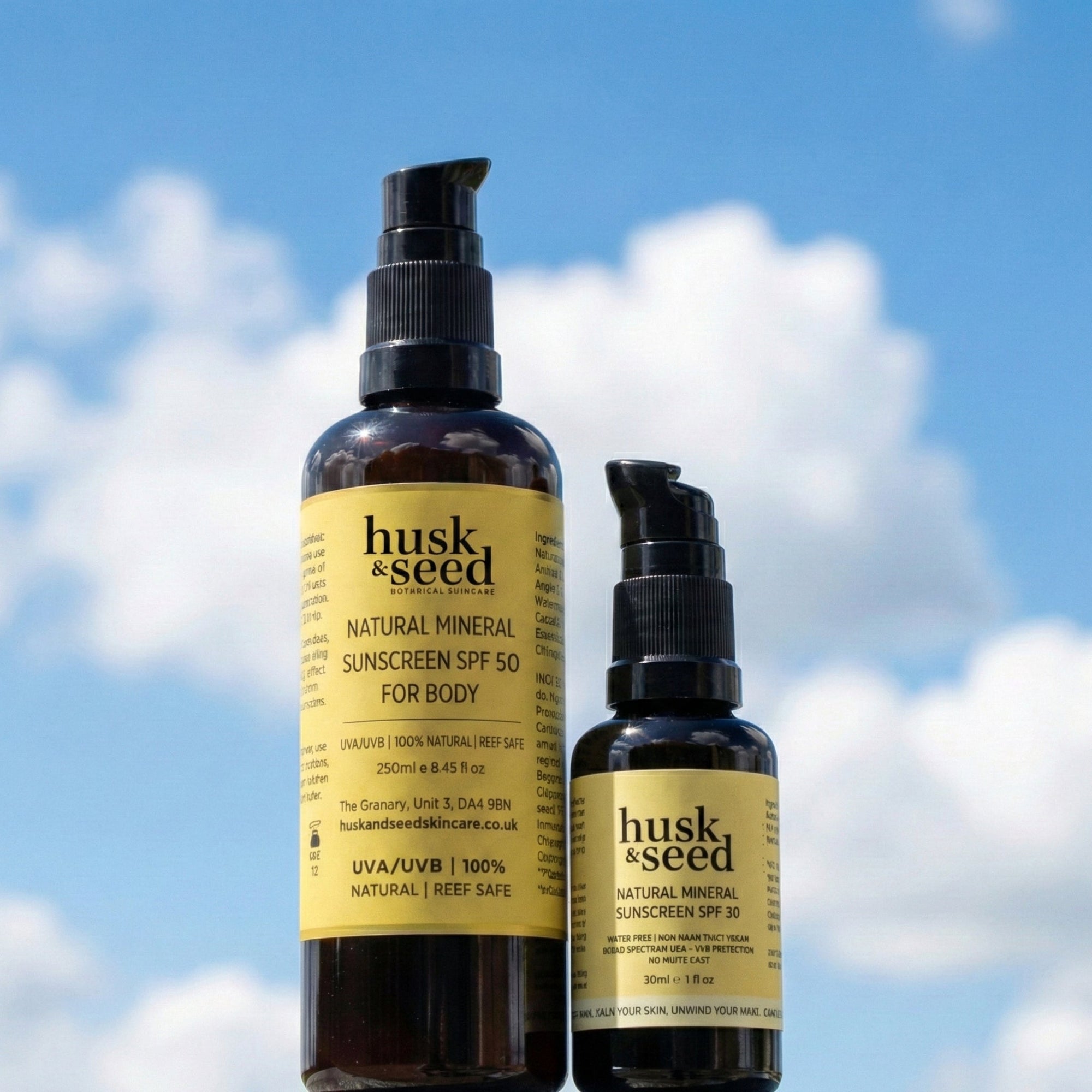 Sunscreen Face & Body with 30ml Cleansing Balm - Husk & Seed