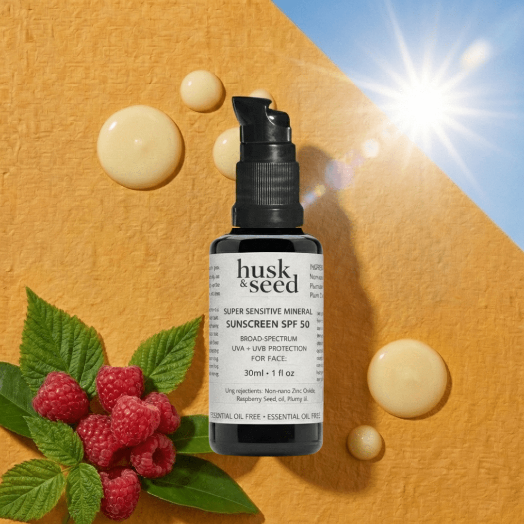 Super Sensitive Mineral Sunscreen SPF 50 (For Face) - Husk & Seed