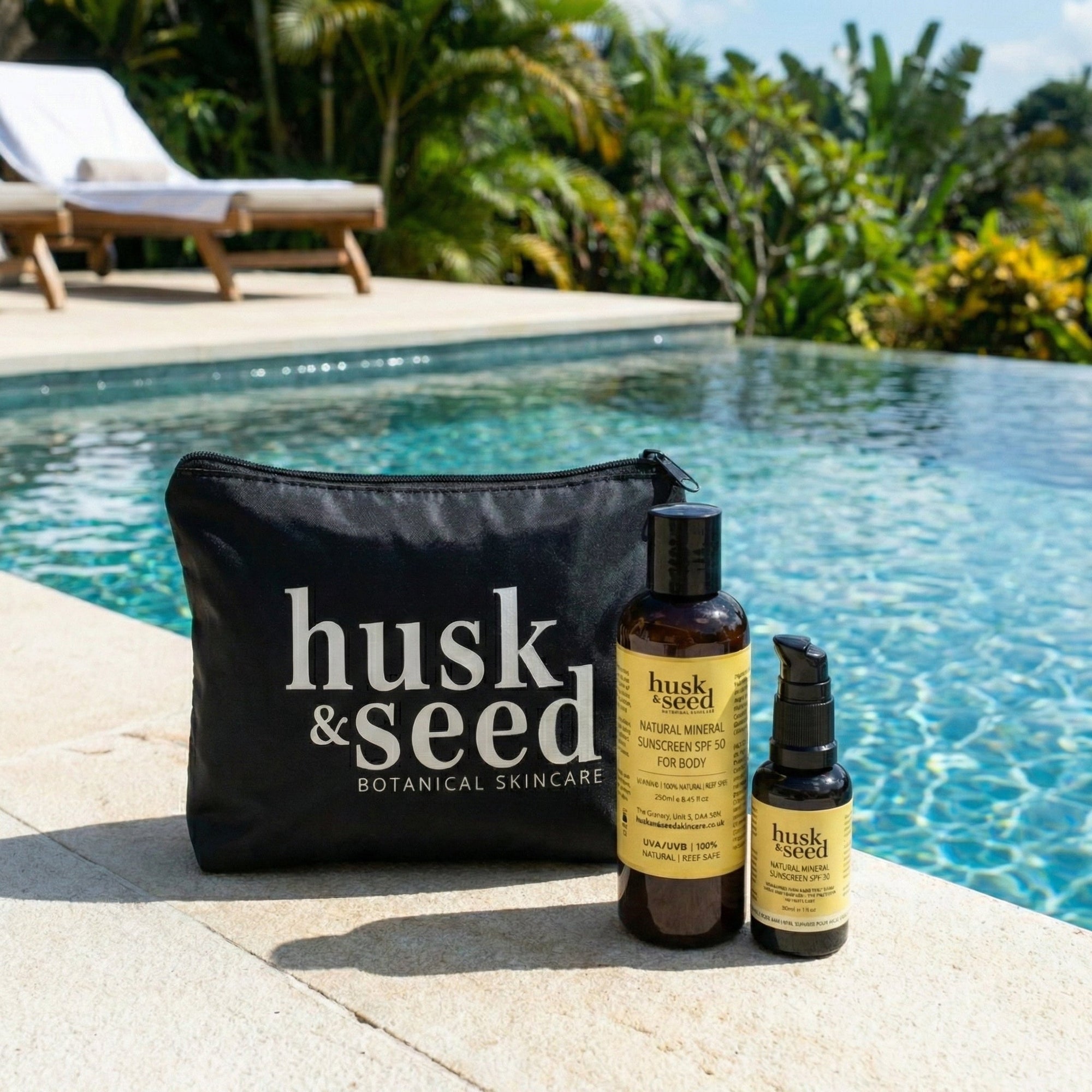 The Botanical Sun Pouch – Waterproof Padded Zipper Bag - Husk & Seed