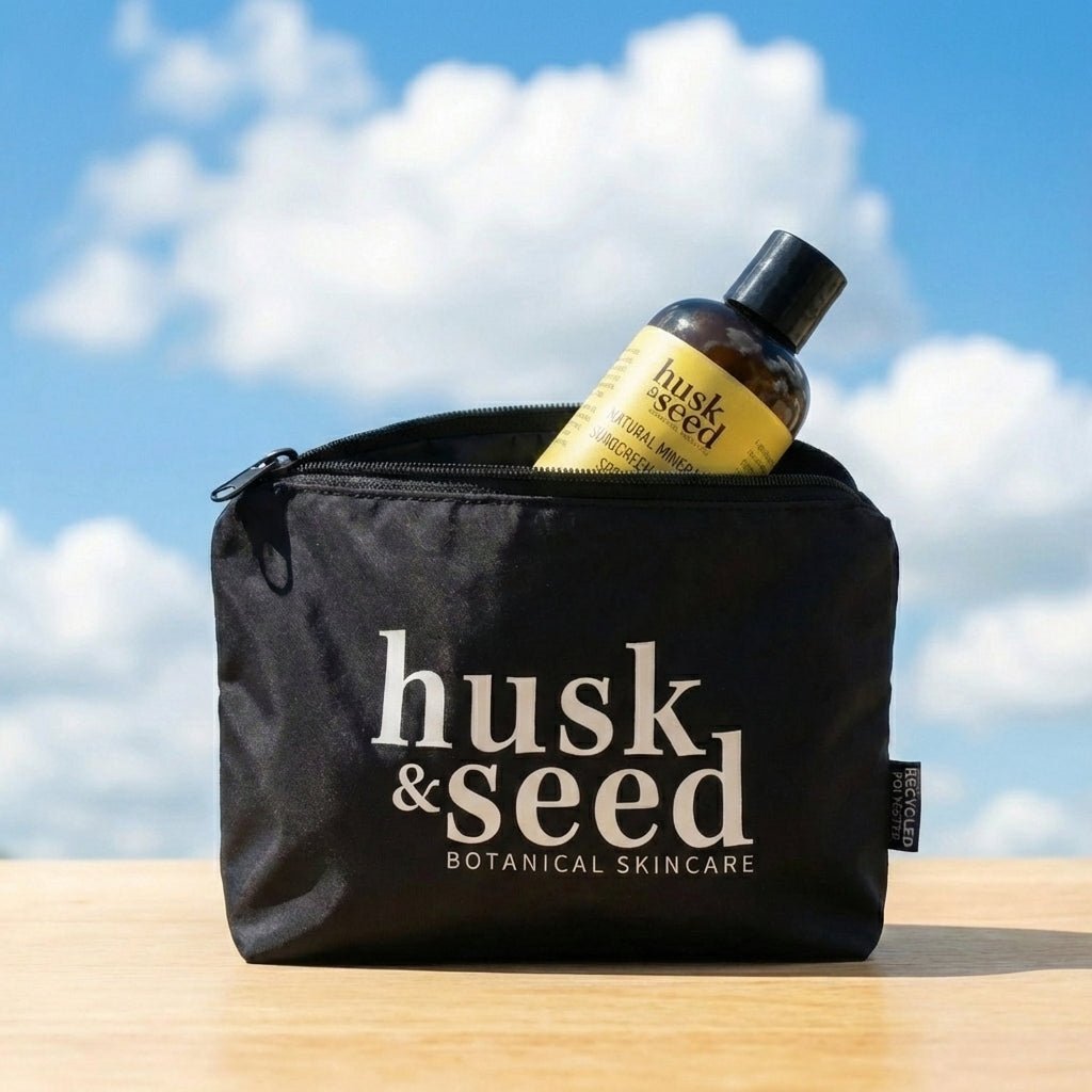 The Botanical Sun Pouch – Waterproof Padded Zipper Bag - Husk & Seed