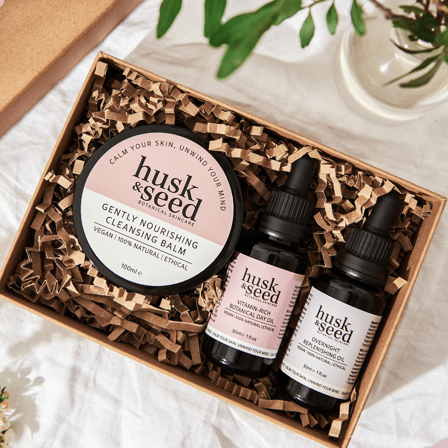 The Rebalance Bundle: Nourishing Trio for Radiant, Balanced Skin - Husk & Seed