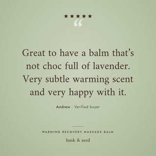 Customer review of Warming Recovery Massage Balm