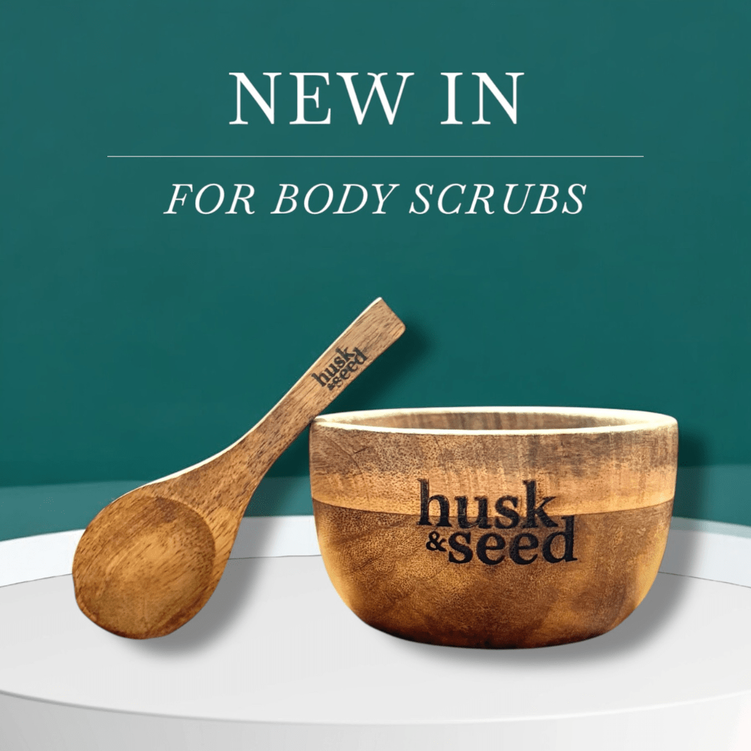 Wooden Treatment Bowl & Spoon Set - Husk & Seed