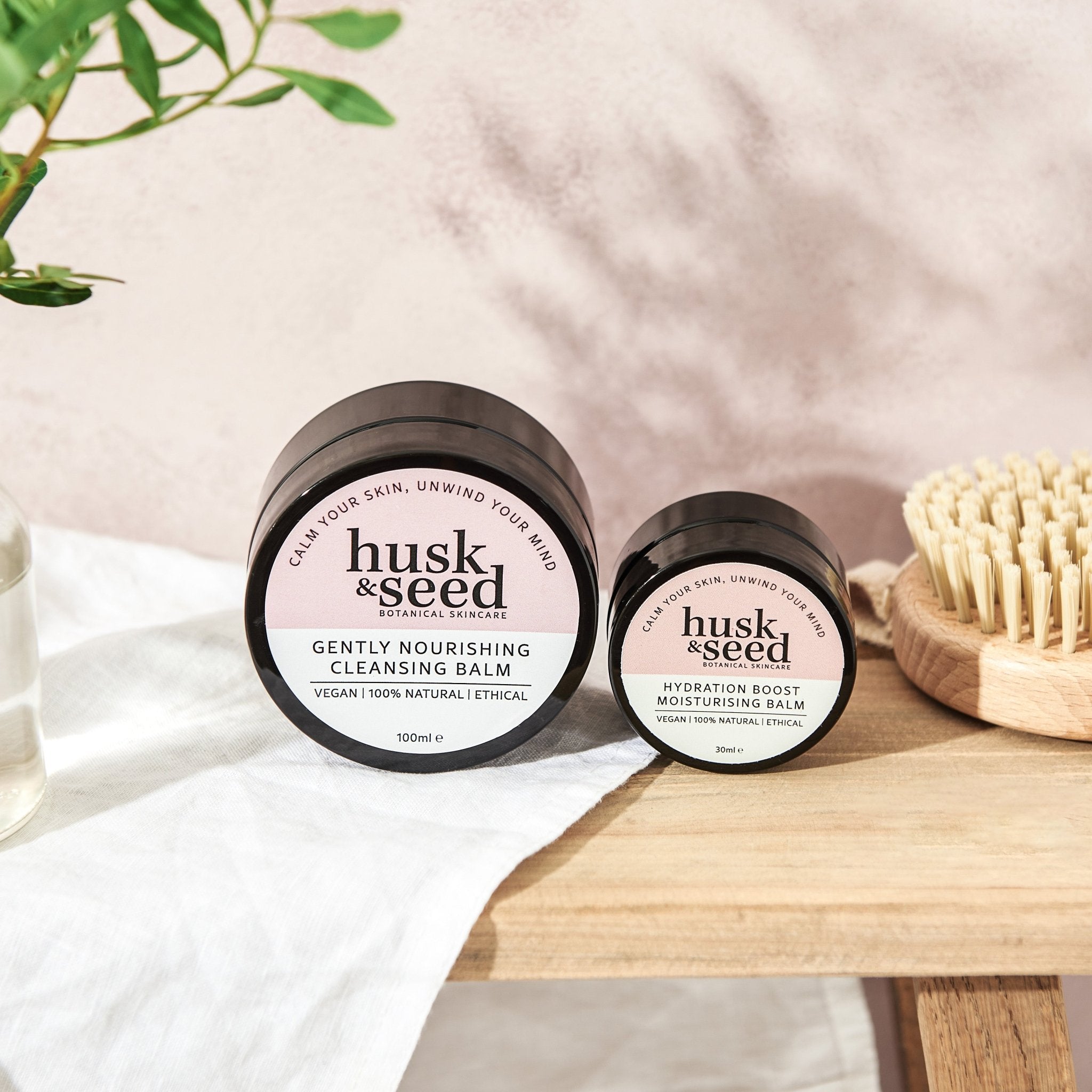 Cleanse & Moisturise Duo Kit (Save £7) - Husk & Seed